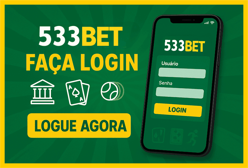 Imagem destacando login seguro na 533BET para novos usuários